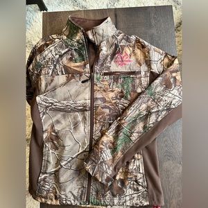 Realtree Xtra Womens Size Medium Jacket Fleece Full Zip Camouflage Pockets